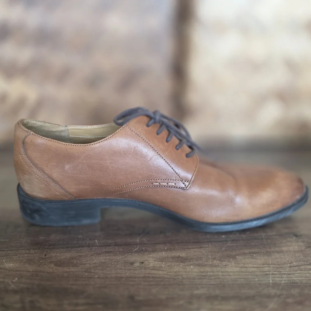 Cole Hann Shoes Men's Size 11 M Light Brown Leather Oxford Lace Up Grand